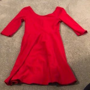 Red skater dress